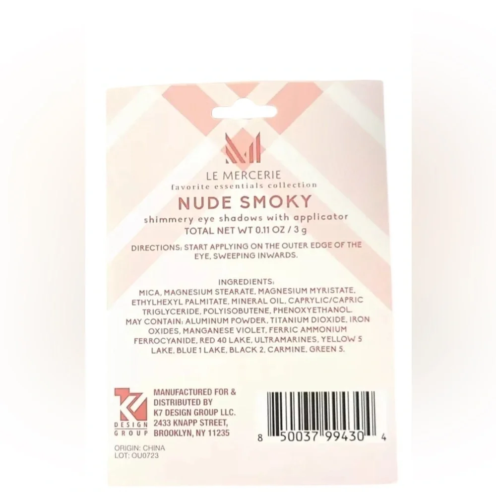 Le Mercerie Nude Smoky Shimmery Eye Shadow Quad Favorite Essentials Collection.